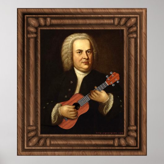 J.S. Bach op Uke Poster (Voorkant)