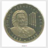 J.S. Bach Organist Commorative Medallion Sticker (Vel)