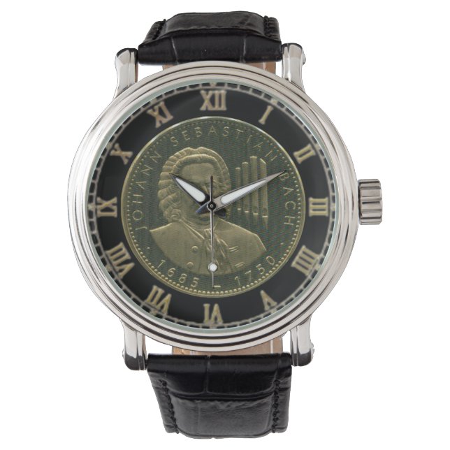 J. S. Bach Organist Herdenkings- Horloge (Voorkant)