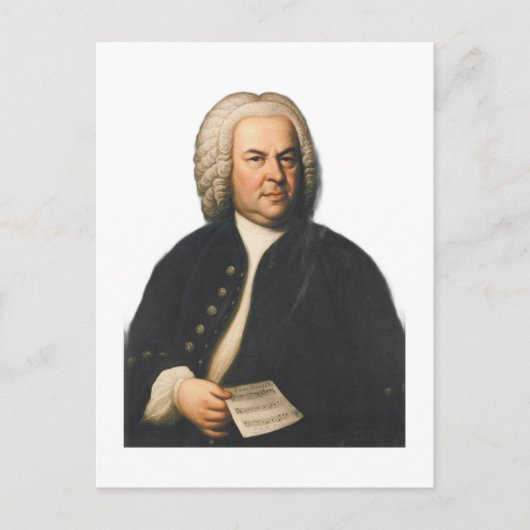 J.S. Bach portrait Briefkaart (Voorkant)