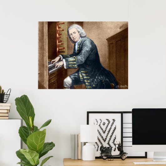 J.S. Bach Poster (Thuiskantoor)