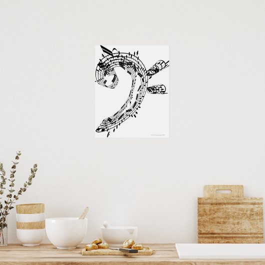 J.S.Bach's Cello Suite Poster (Keuken)