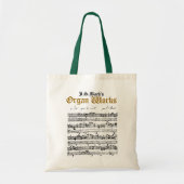 J.S. Bach's Organ Works canvas tas (Voorkant)