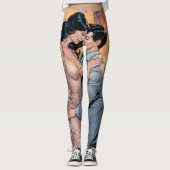 J. Scott Campbell, kunst van Jim Lee, donker haar Leggings (Voorkant)