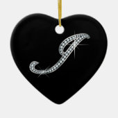 J script "Diamond Bling" Keramisch Ornament (Voorkant)