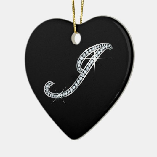 J script "Diamond Bling" Keramisch Ornament (Links)