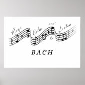 J Sebastian Bach Best Classical Music Composer Poster (Voorkant)