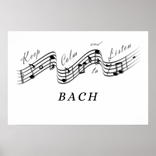 J Sebastian Bach Best Classical Music Composer Poster (Voorkant)