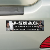 J-SNAG BUMPERSTICKER (Op auto)