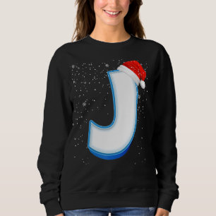 J Snowy Capital Kerstmonogram Alphabet Letter Trui