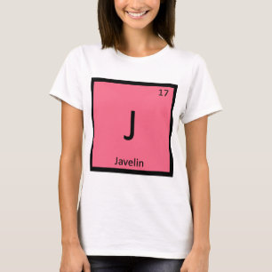 J - Speerwerpen Atletiek Symbool voor Jodium (chem T-shirt