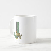 J staat voor gepersonaliseerd... koffiemok (Voorkant links)