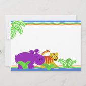 J staat voor Oerwoud Baby shower Kaart (Achterkant)