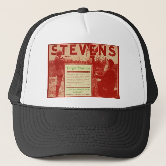  J Stevens vuurwapenrood Pistool en trucker Hat Pet (Voorkant)