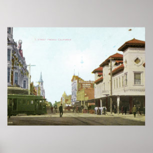 J Street Fresno California  Poster