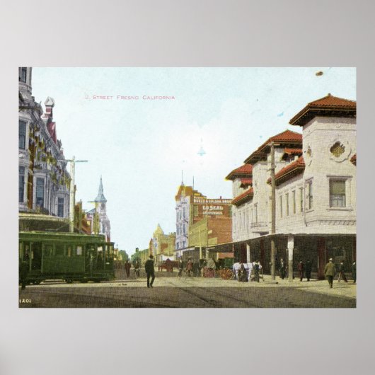 J Street Fresno California  Poster (Voorkant)