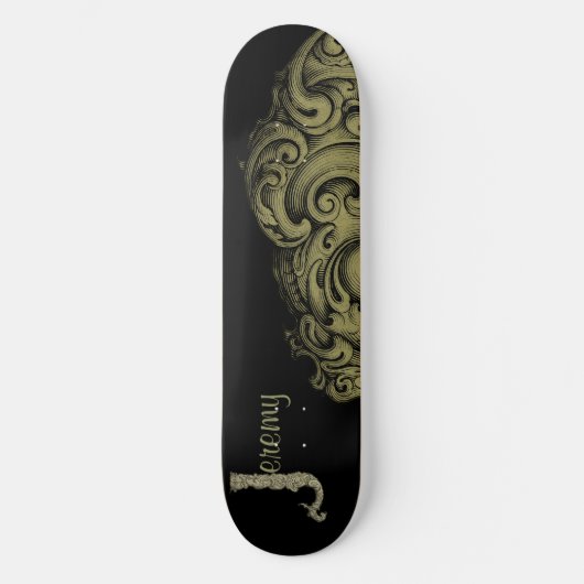 J - The Falck Alphabet (Golden) Skateboard (Voorkant)
