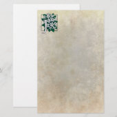 J voor Jasmine Flower Monogram Briefpapier (Voorkant / Achterkant)