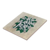 J voor Jasmine Flower Monogram Tegeltje (Zijkant)