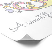 J voor Jasmine initiaal doedle art name betekent Poster (Hoek)