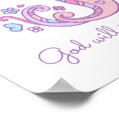 J voor Josephine initiaal doedle art name betekene Poster (Hoek)