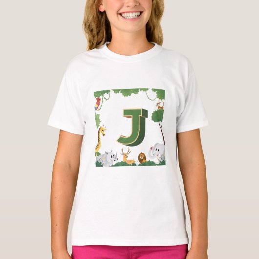 J voor Jungle T-shirt (Voorkant)