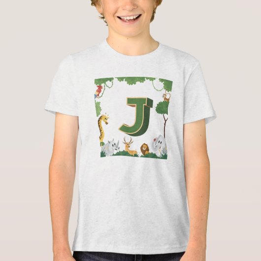 J voor Jungle Tri-Blend Shirt (Voorkant)