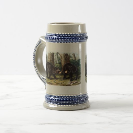 J.W. Audubon - Ursus Americanus Zwart Beer Bierpul (Voorkant links)