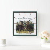 J.W. Audubon - Ursus Americanus (zwart Beer) Vierkante Klok (Huis)