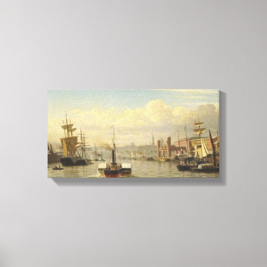 J W Carmichael rivier Tyne schilderij canvas print (Voorkant)