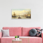 J W Carmichael rivier Tyne schilderij canvas print (Insitu (Woonkamer))