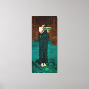 J. W. WATERHOUSE - CIRCE INVIDIOSA - 1892 - CANVAS AFDRUK