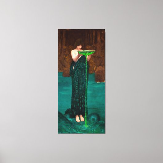 J. W. WATERHOUSE - CIRCE INVIDIOSA - 1892 - CANVAS AFDRUK (Voorkant)