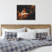 J. W. WATERHOUSE - DE DAME VAN SHALOTT - 1888 - CANVAS AFDRUK (Insitu (Slaapkamer))