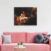 J. W. WATERHOUSE - DE DAME VAN SHALOTT - 1888 - CANVAS AFDRUK (Insitu (Woonkamer))
