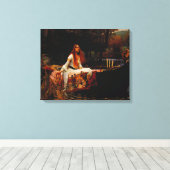 J. W. WATERHOUSE - DE DAME VAN SHALOTT - 1888 - CANVAS AFDRUK (Insitu (Houten vloer))