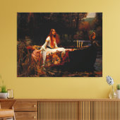 J. W. WATERHOUSE - DE DAME VAN SHALOTT - 1888 - CANVAS AFDRUK (Insitu (Woonkamer))