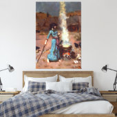 J.W. WATERHOUSE - DE MAGISCHE CIRKEL - 1886 - CANVAS AFDRUK (Insitu (Slaapkamer))