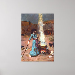 J.W. WATERHOUSE - DE MAGISCHE CIRKEL - 1886 - CANVAS AFDRUK