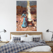J.W. WATERHOUSE - DE MAGISCHE CIRKEL - 1886 - CANVAS AFDRUK (Insitu (Slaapkamer))