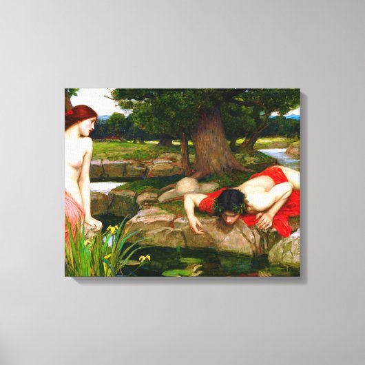 J. W. WATERHOUSE - ECHO EN NARCISSUS - 1903 - CANVAS AFDRUK (Voorkant)