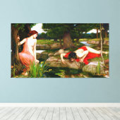 J. W. WATERHOUSE - ECHO EN NARCISSUS - 1903 - CANVAS AFDRUK (Insitu (Houten vloer))
