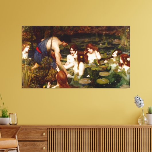 J. W. WATERHOUSE - HYLAS EN DE NIMFEN - 1896 - CANVAS AFDRUK (Insitu (Woonkamer))