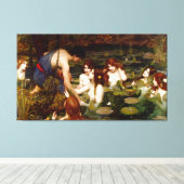 J. W. WATERHOUSE - HYLAS EN DE NIMFEN - 1896 - CANVAS AFDRUK (Insitu (Houten vloer))