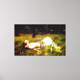 J.W. WATERHOUSE - OPHELIA - 1889 - Pre-Raphaelite Canvas Afdruk