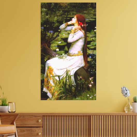 J.W. WATERHOUSE - OPHELIA - 1894 - Pre-Raphaelite Canvas Afdruk (Insitu (Woonkamer))