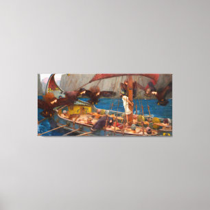 J. W. WATERHOUSE - ULYSSES EN DE SIRENES - 1891 - CANVAS AFDRUK