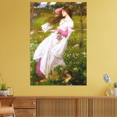 J. W. WATERHOUSE - WINDENDE BLOEMEN (WINDGEVOERD)  CANVAS AFDRUK (Insitu (Woonkamer))
