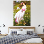 J. W. WATERHOUSE - WINDENDE BLOEMEN (WINDGEVOERD)  CANVAS AFDRUK (Insitu (Slaapkamer))