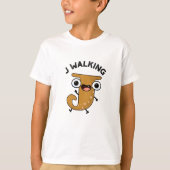 J Wandelen Grappig alfabet woordspeling T-shirt (Voorkant)